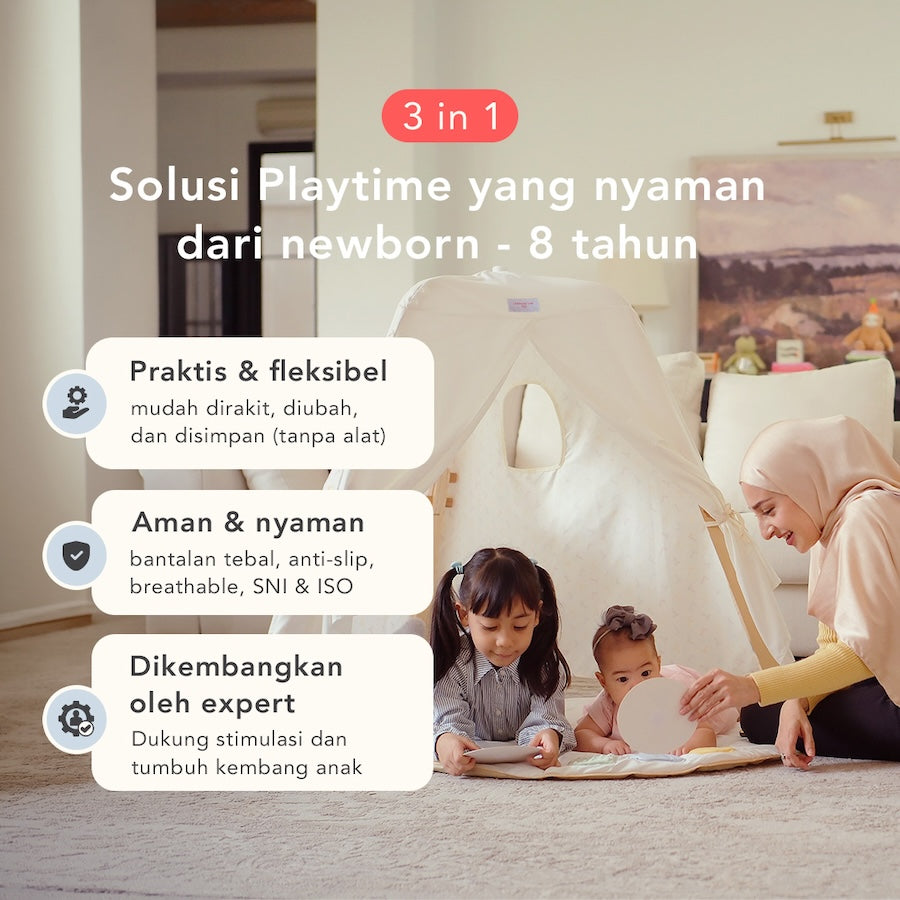 The Everyday Play Series - Play Mat, Play Gym, dan Play Tent 3-in-1 untuk newborn hingga 8 tahun
