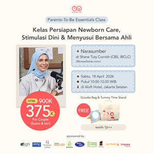 Parents-To-Be Essentials Class: Kelas Persiapan Newborn Care, Stimulasi Dini & Menyusui Bersama Ahli