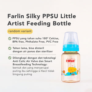 Farlin Silky PPSU Little Artist Standard Neck Feeding Bottle - 140 ml